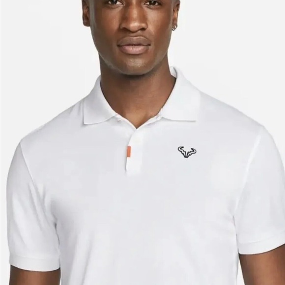 Nike The Nike Polo Rafael Nadal Tennis Slim Fit Shirt White DD8532-100 - Picture 5 of 6
